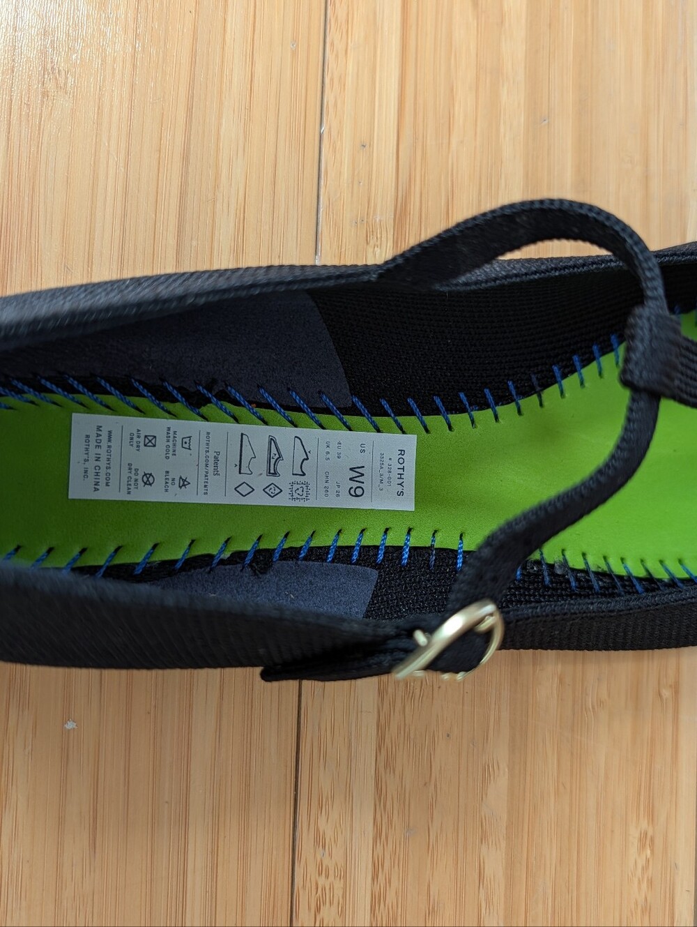 Rothy's T-Strap Mary Jane Square Toe Flats - Picture 3 of 4